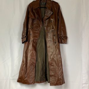 Vintage Beged-Or Israeli Leather Trench Coat 🤎